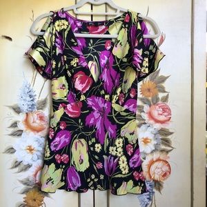 Betsey Johnson Tops Betsy Johnson New York Low CutSilk Top